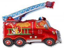 Шар (31''/79 см) Фигура, Пожарная машина, Красный, 1 шт.