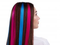 Цветные пряди для волос, на заколке, 5 гр., Мисс Арлекин, 50*3,3 см, 4 шт.