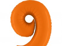 Шар (40''/102 см) Цифра, 9, Оранжевый, Сатин, 1 шт. в уп.