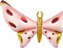 Шар (45''/114 см) Фигура 3D, Бабочка, Карнавальные крылья, Розовый, 1 шт.