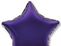Шар (18''/46 см) Звезда, Фиолетовый, 1 шт.