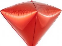 Шар 3D (24''/61 см) Алмаз, Красный, 1 шт.