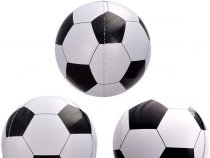 Шар 3D (21''/53 см) Сфера, Футбольный мяч, Черный, 1 шт.