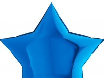 Шар (18''/46 см) Звезда, Синий, 1 шт.